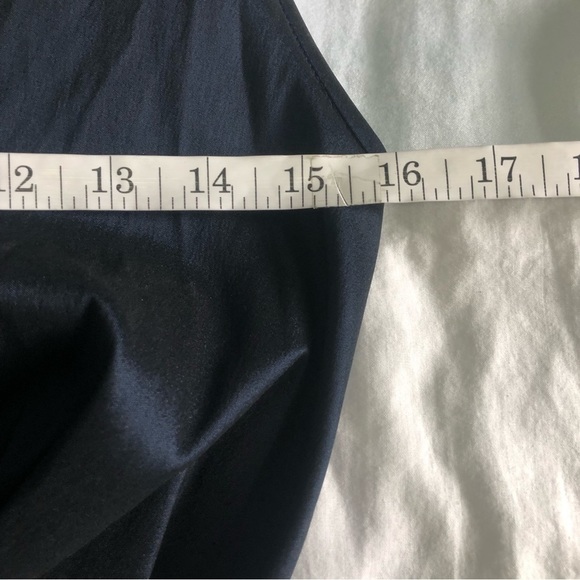 Tadashi Shoji Navy Taffeta Collard Sleeveless Cocktail Dress, size 4 - Picture 10 of 12